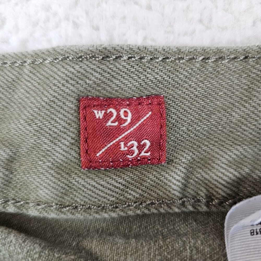 Lucky Brand Jeans Men 29x32 Elko Grape Leaf Green Denim 221 Straight Retro‎ - Picture 5 of 16